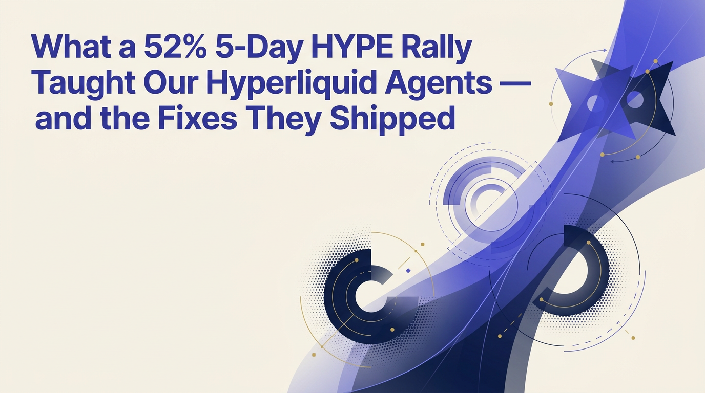 What a 52% 5-Day HYPE Rally Taught Our Hyperliquid Agents - and the Fixes They Shipped