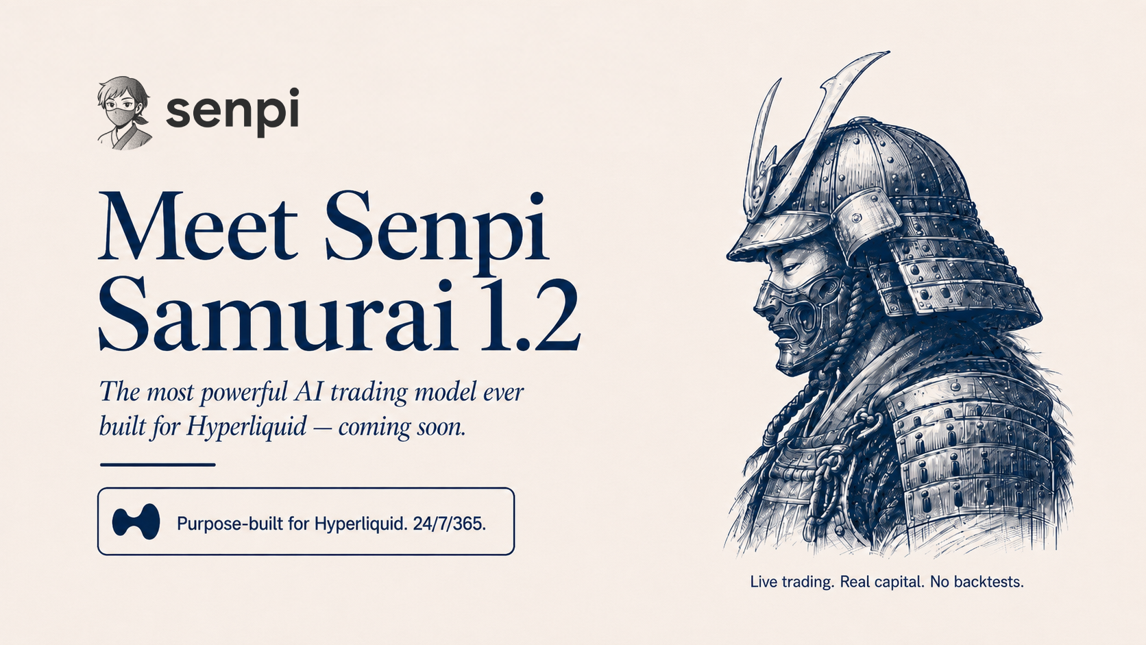 Meet Senpi Samurai 1.2, the most powerful AI trading model ever built for Hyperliquid - coming soon